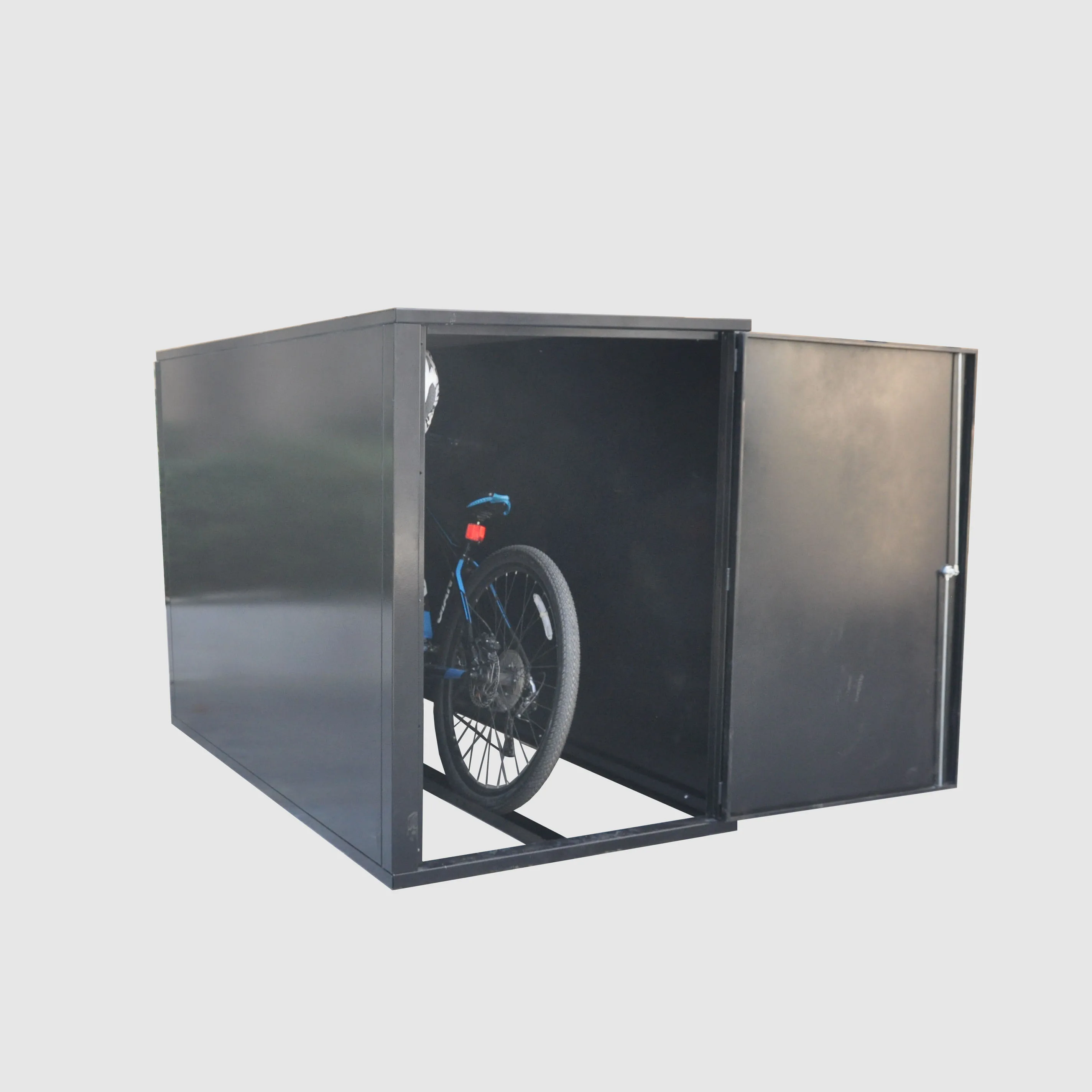 Furniture waterproof iron roll top bike storage shed metal lockers steel bicycle Outdoor storage shed box cabinet for sale