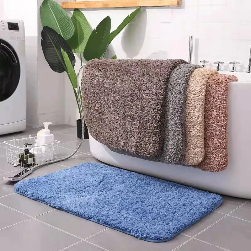 100% Cotton Bath Mat Set Bath Rug Floor Anti-Slip Bathroom Mat for Washroom Home and Hotel