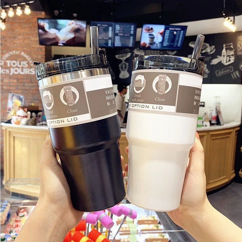 2023 Wholesale Stainless Steel Vacuum Bottle Tumbler Insulated Modern Sport Travel Cup Tyeso Tumblers With Straw