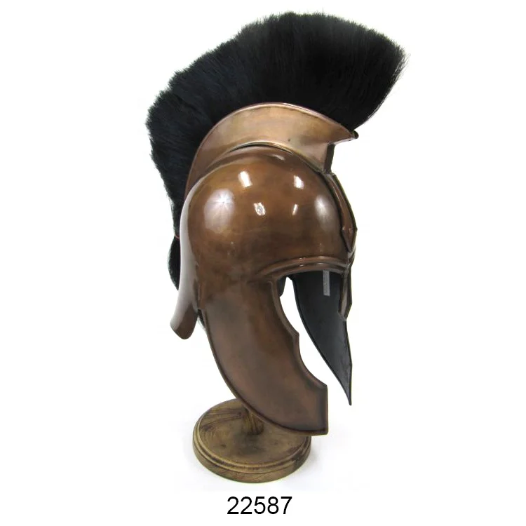High Quality Greek Corinthian Armor Helmet with Golden Plated Medieval armor Helmet for Decor Knight Armor Helmet