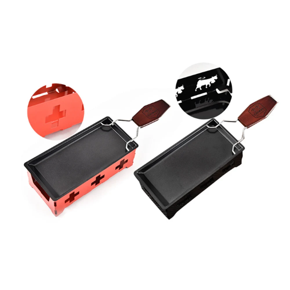 Grill Cheese Raclette Set Non-stick Griller Mini BBQ Cheese Board Baked Oven Iron Swiss Cheese Melter Pan Tray