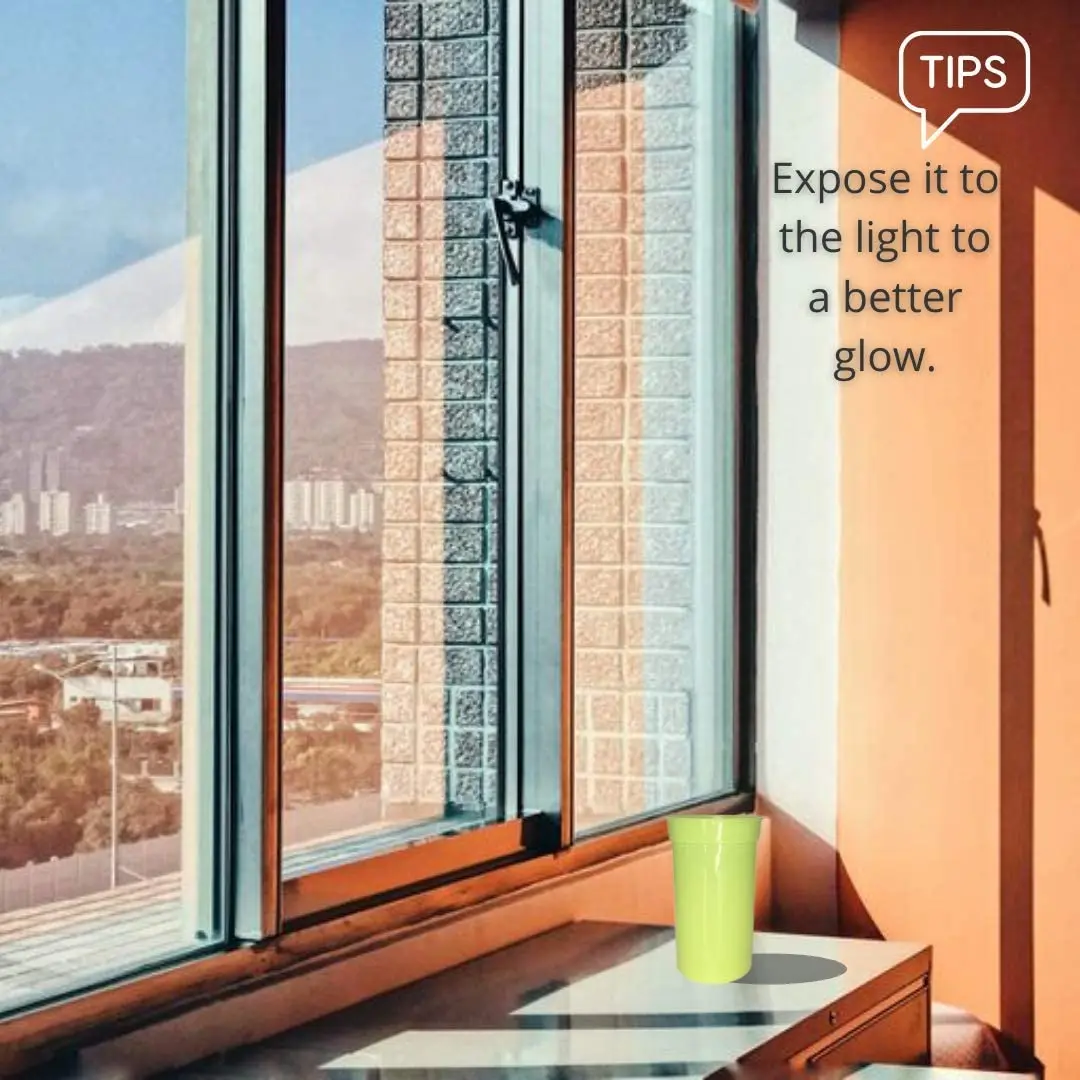 factory custom new product luminous plastic cup glow in dark cup