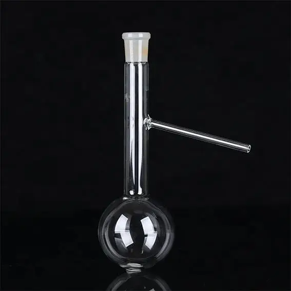 Wholesale Polished Clear Quartz Flask For Test High Quality Lab Quartz Glassware Round Bottom Flask With Frosted Mouth