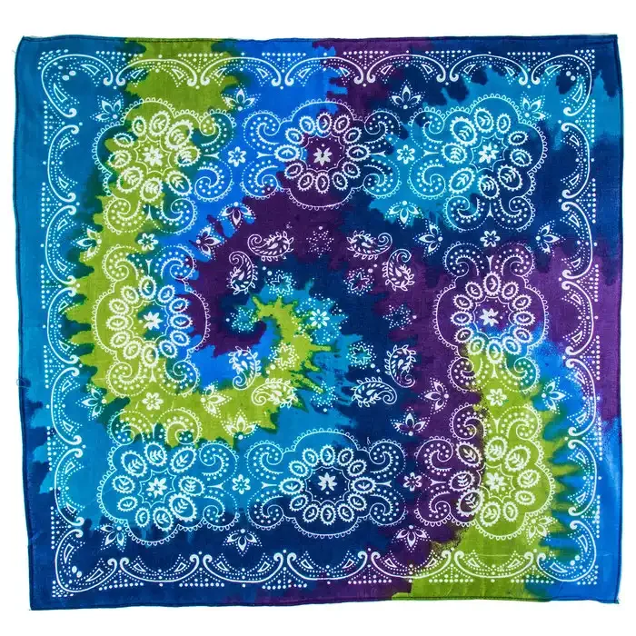 Cotton Tie Dye Colorful Multifunctional Headwear Green Design Bandana