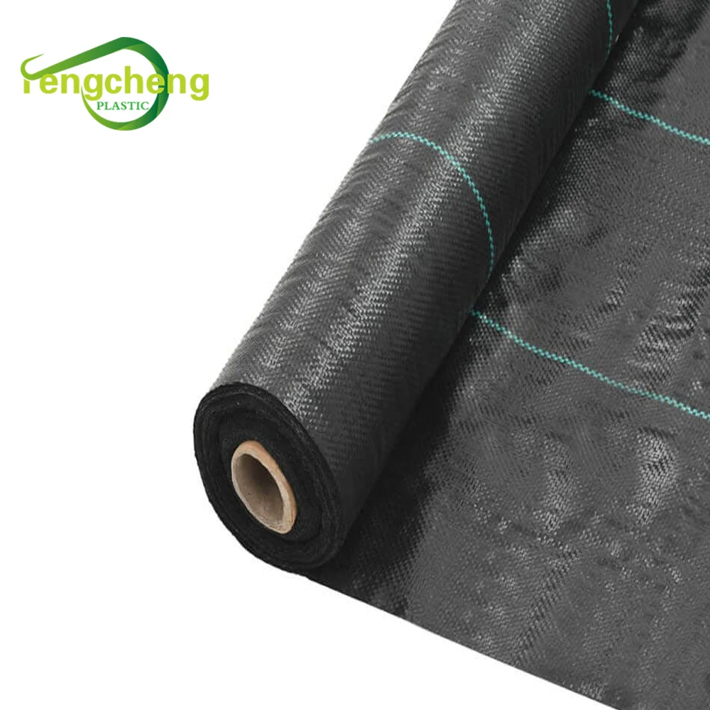 China PP woven weed barrier control mat Fabric in garden agricultural ground cover