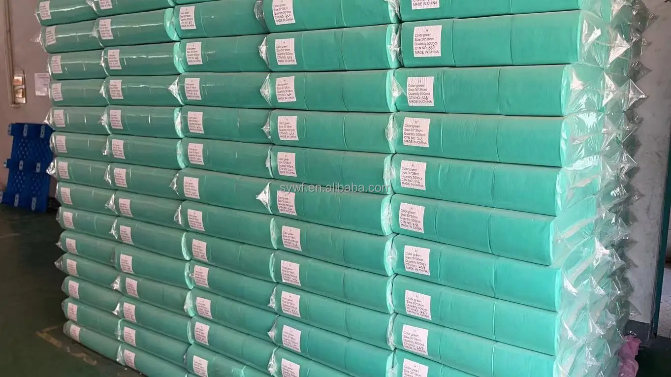 70% вискоза 100gsm желтого розового зеленого цвета в рулонах jumbo тканевые полотенца чистящие тряпки материал