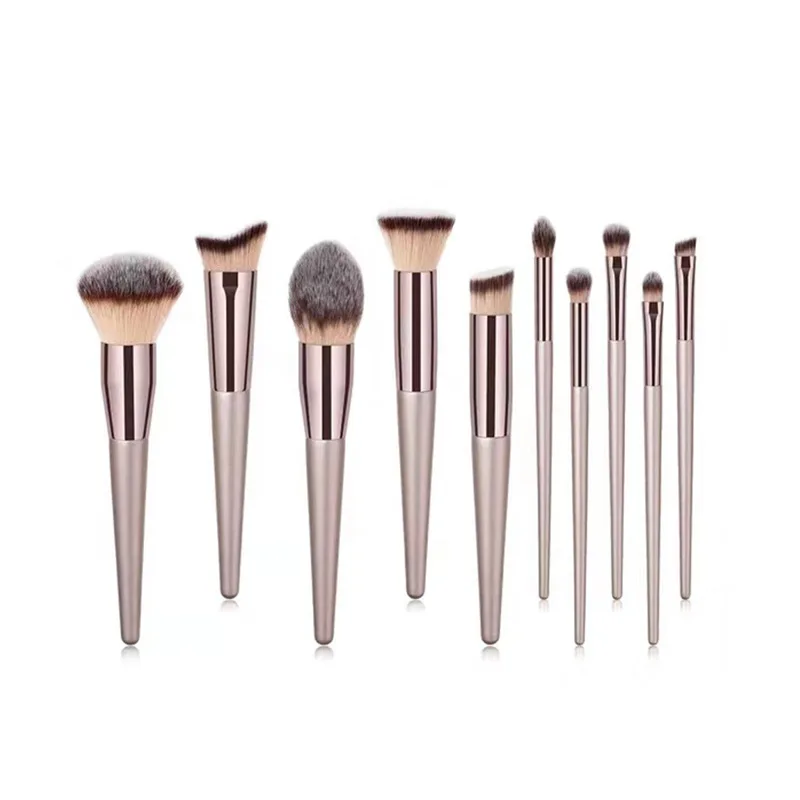 Professional Private Label Foundation Cosmetic Kit Blending Highlighter Makeup Brush Set