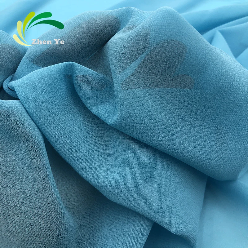 High Quality 100% Polyester 75D Georgette pearl chiffon fabric for dress wedding dress