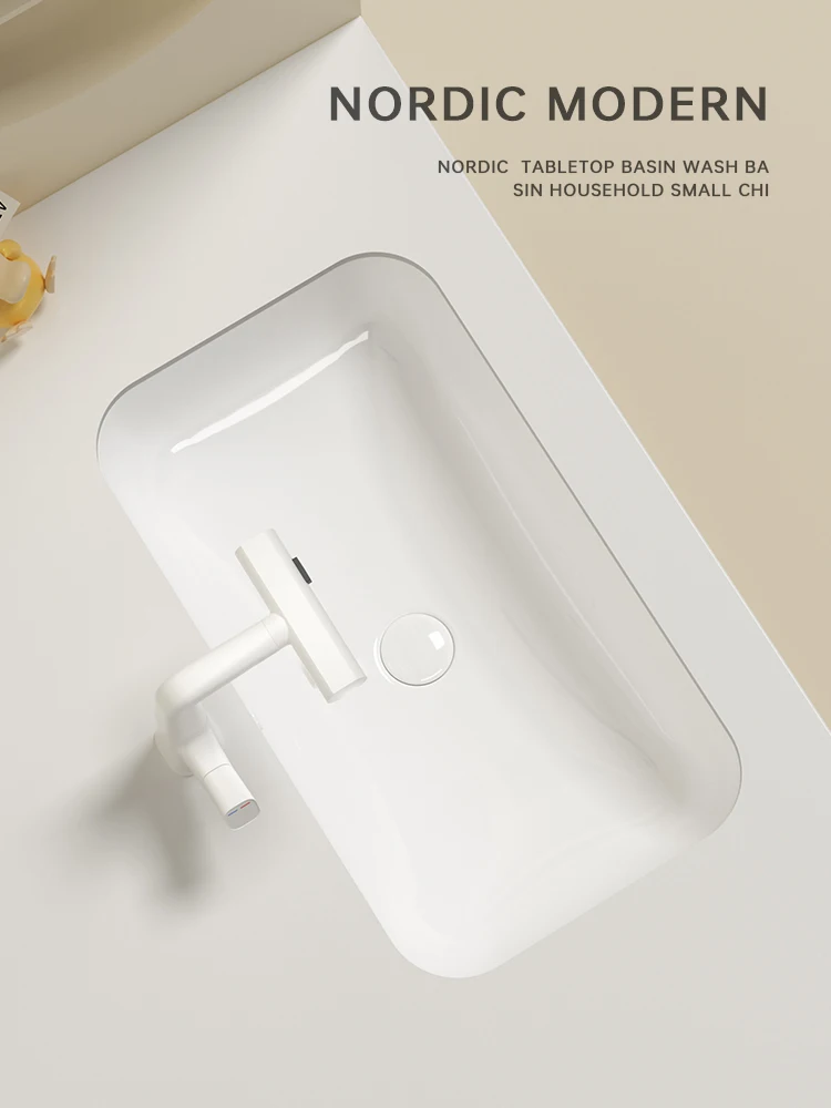 16inch China Wholesale Low Price Small Rectangular Porcelain Under Mount Counter Wash Basin Bathroom Ceramic Undermount Sink