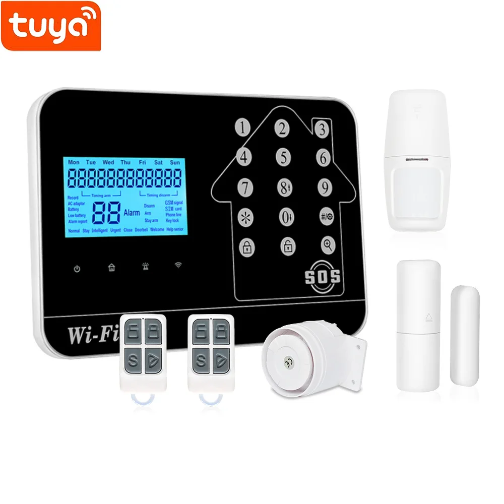 Lyailot New WIFI+GSM+PSTN anti-theft alarm WIFI alarm APP control wifi alarm system