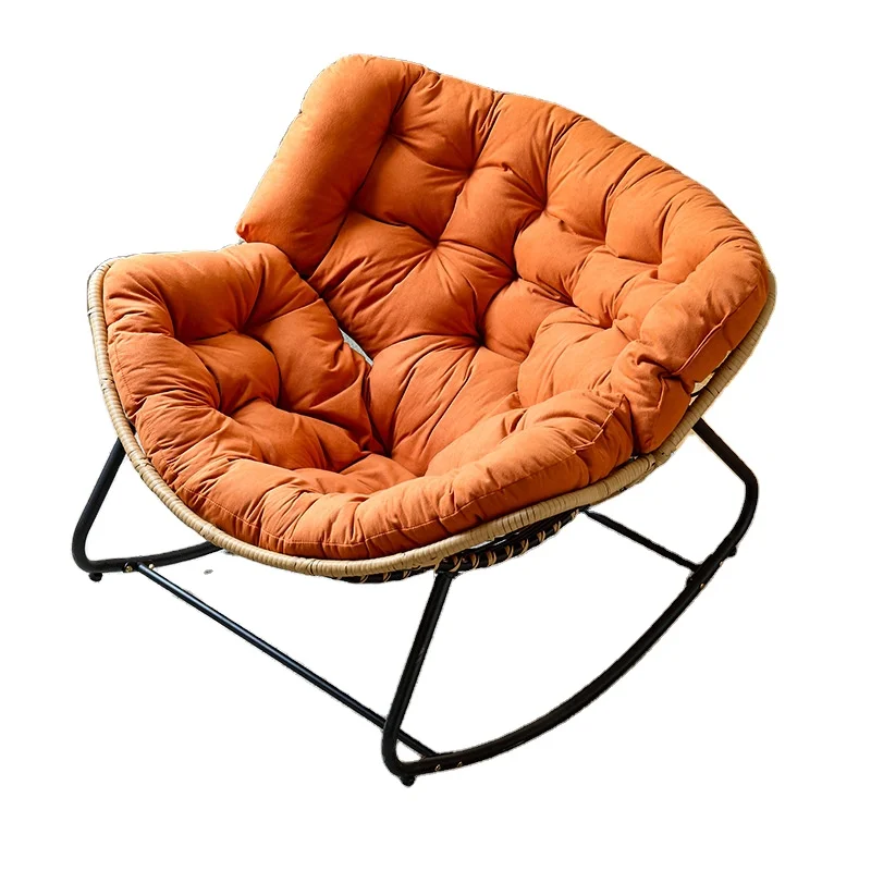 2024 Balcony Lazy Rocking Chair Home Adult Single Sofa Rattan Chair Giant Swinging Chair