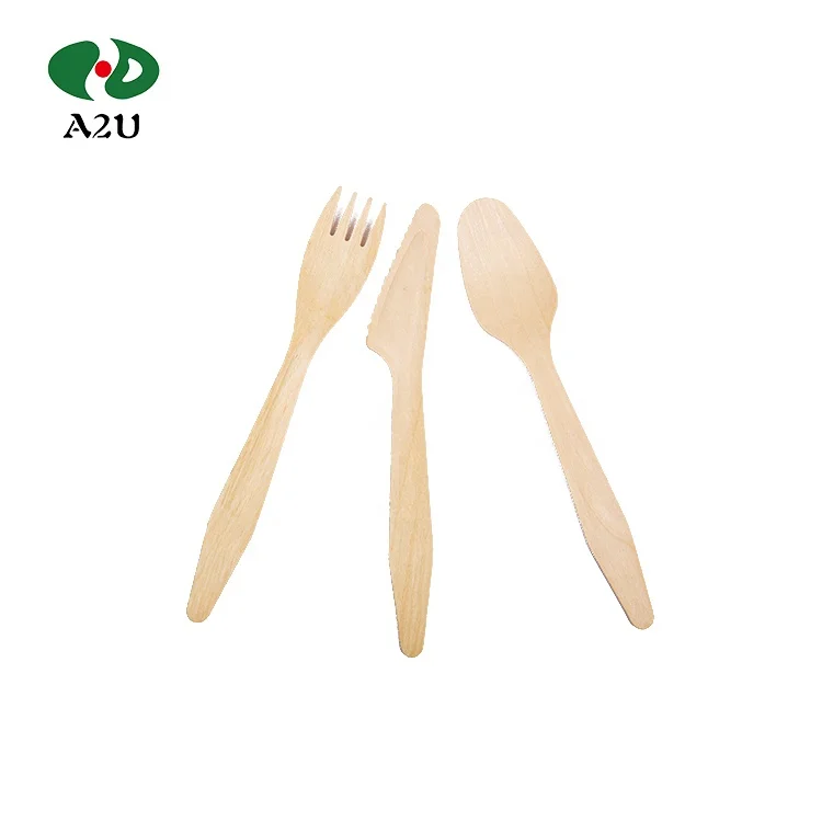 Disposable Biodegradable Wooden Set Cutlery Sets