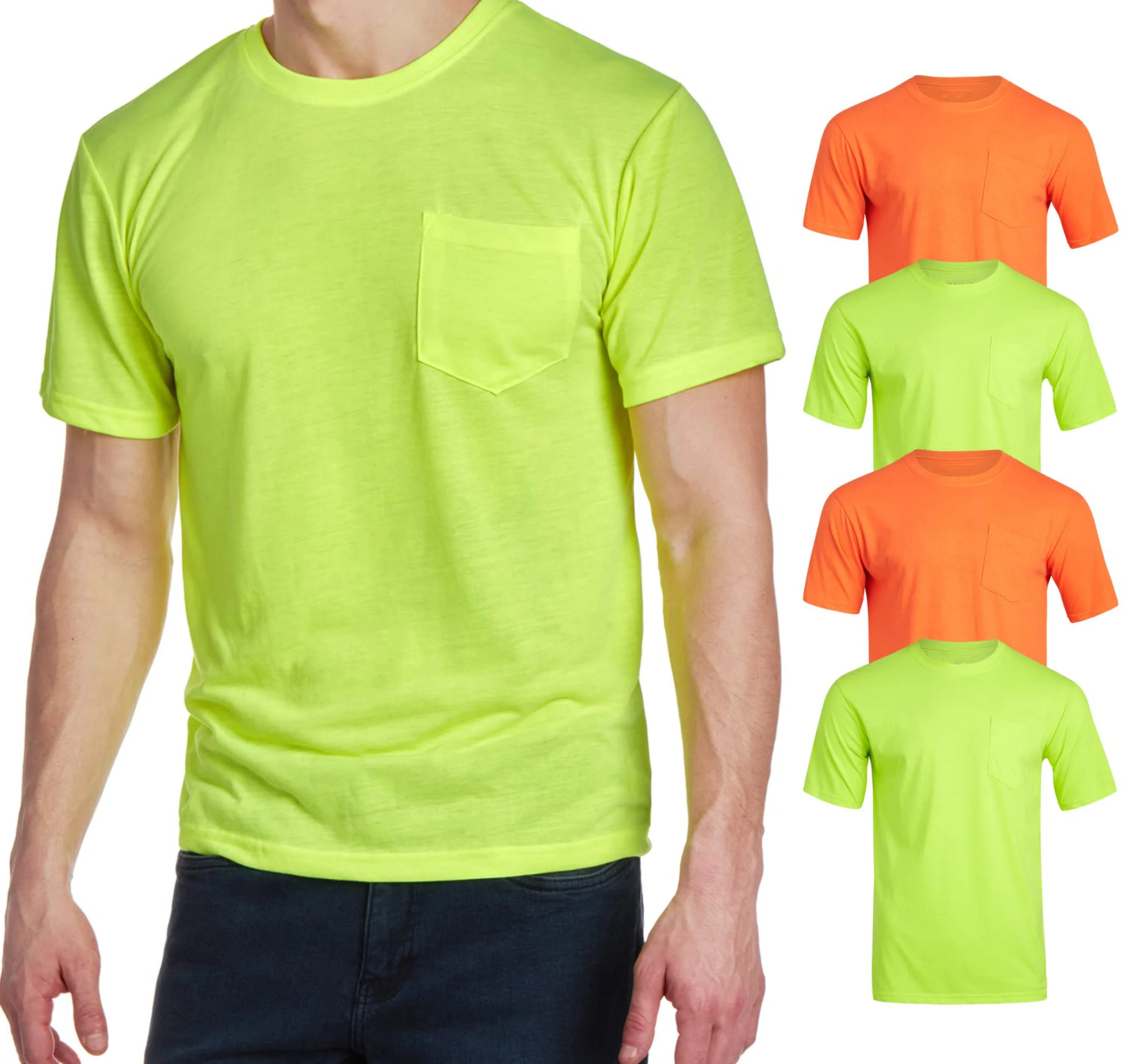 Workwear Plus Size Safety T Shirt Custom Hi Vis Reflective Work Safety Shirt