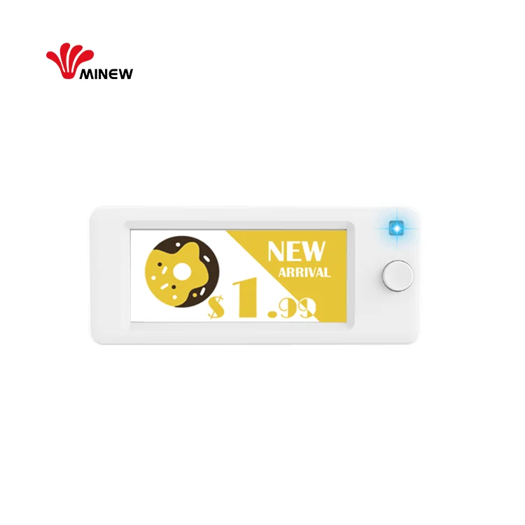 MINEW Bluetooth Кнопка 2 9 дюймов esl цена дисплей Цифровая Цена Этикетка ble электронная