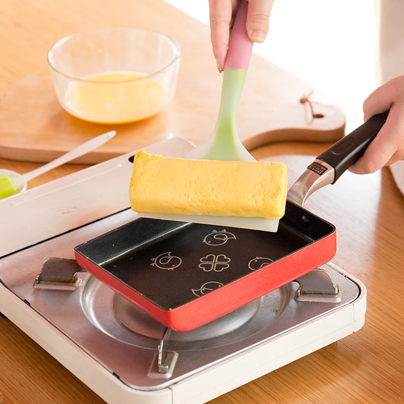 2019 New Japanese aluminum egg roll mini non stick pan omelette pan rectangle pan for cooking