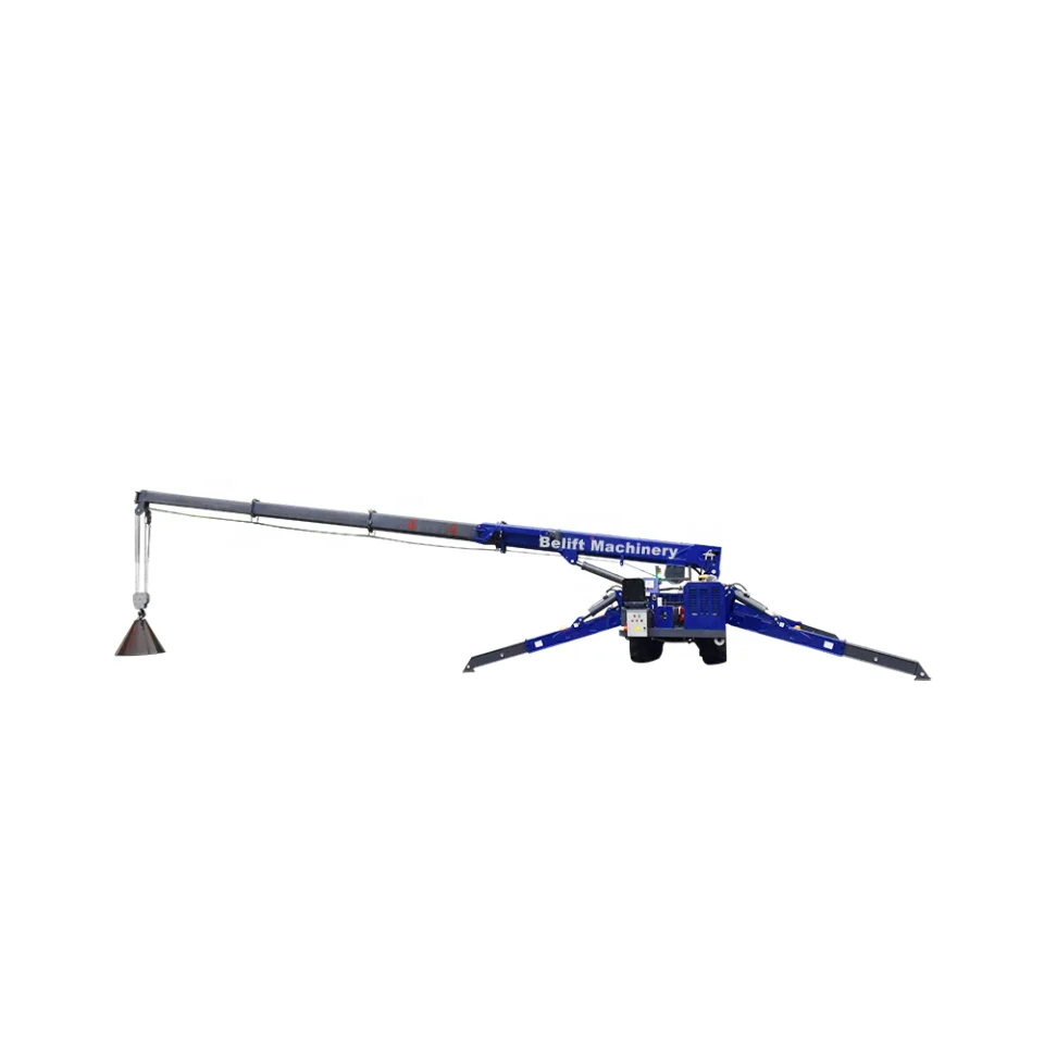 Mini spider crane Crawler With Foldable Lifting Construction Telescopic Outrigger Small Cranes for Narrow Space