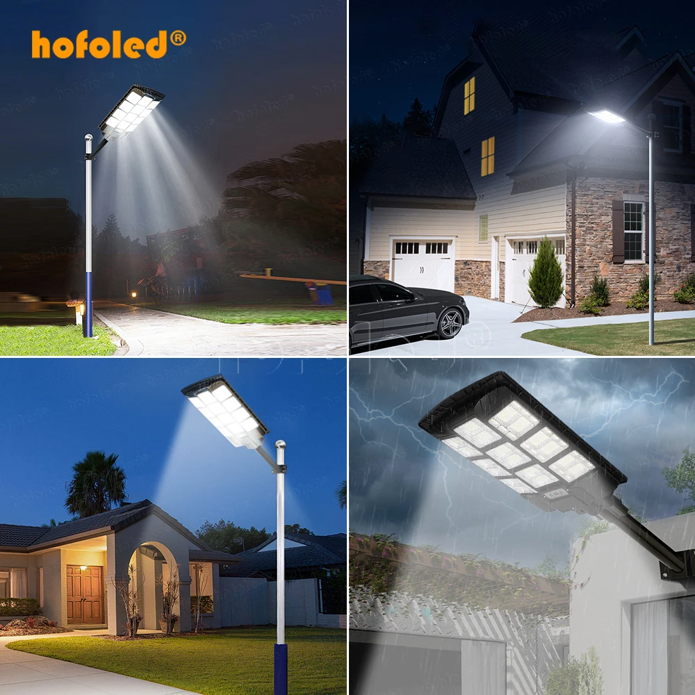 500W 1000W 1500 Wattage High Lumen Motion Sensor Solar Security Waterproof Outdoor Solar Powered Street Light