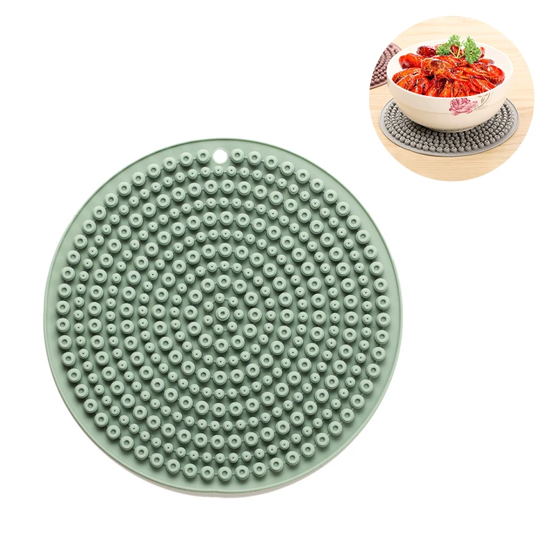 Heat Resistant Durable Silicone Table Mat Silicone Placemat Non-slip Pan Pot Holder Mat