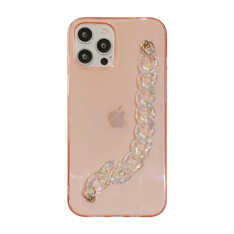 Wrist Chain Phone Case For iPhone 13 12 11 Pro Max XR X XS Max 7 8 SE Cute 3D transparent bracelet Soft Cover