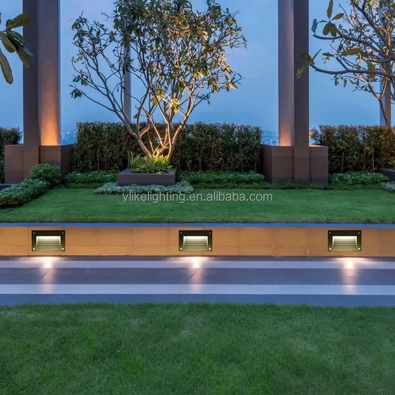 3W LED Step Wall Light Underground Landscape Lamp IP67 Stairs Decks Door Side Hallway Doorway Paths Garden Floor Lighting