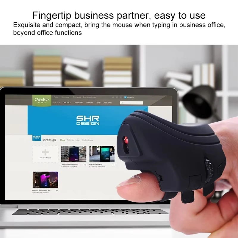 2.4G Lazy Finger Ring Mini USB Bluetooth Gaming Mouse Rechargeable Handheld Mini Mouse 1000DPI for Computer Laptop