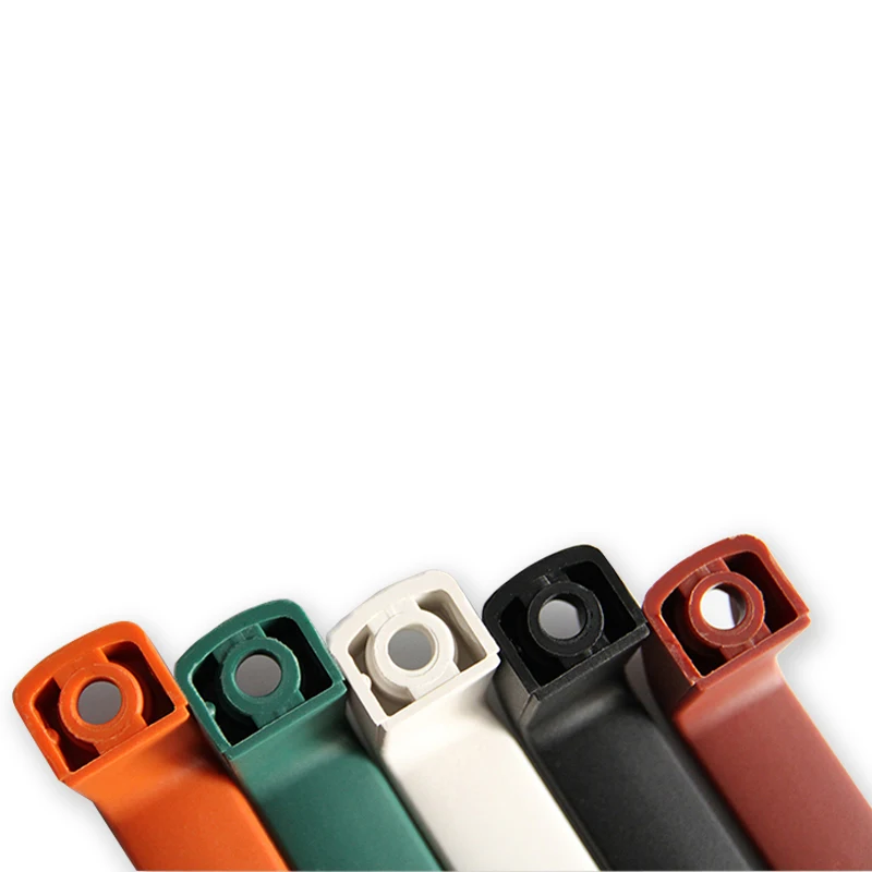 AIMINO ABS U-образные квадратные промышленные пластиковые нейлоновые черно-белые многоцветные дверные и оконные ручки с прорезями для