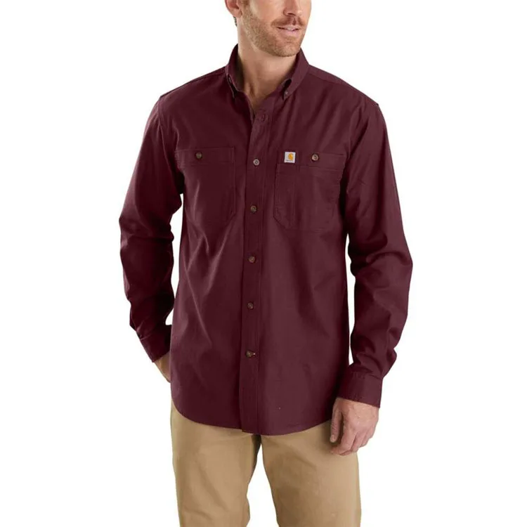 Wholesale 100% Cotton Long Sleeve Work Uniform Shirt For Men pure cotton work clothes