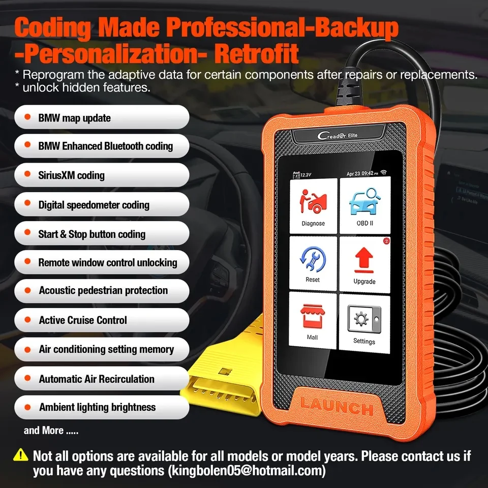 LAUNCH X431 Creader Elite Full System Car Obd2 Code Reader Scanner Full Function Auto Diagnostic Tools