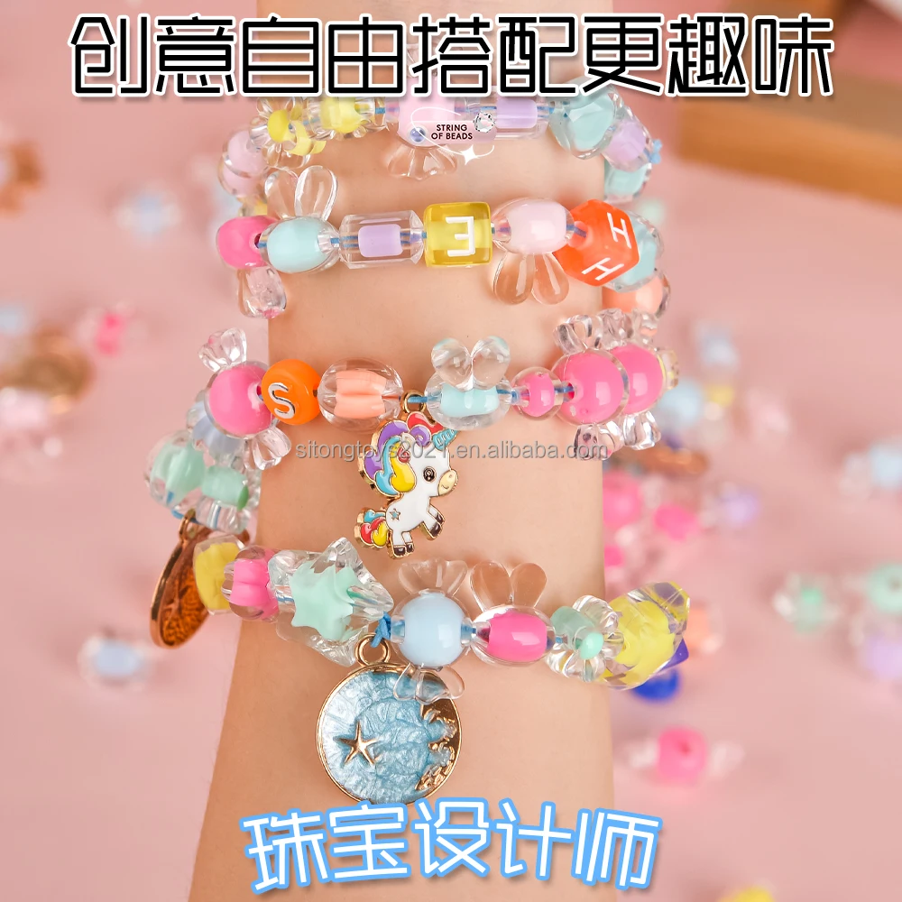 DIY toy set for children Bead Set Toy Beauty toy For Children ,jewelry box children play Craft Beads set