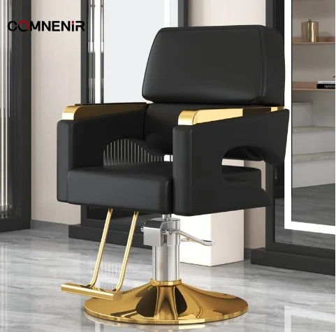 Factory wholesale luxury barber chair hair salon special lift can be put down hair chair net red hair salon stool cutting chair