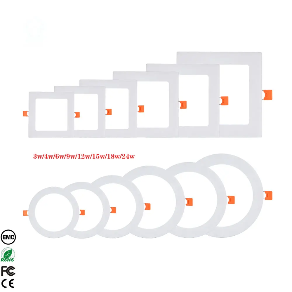 Indoor Panel Adjustable Recessed Mounted Frameless Round Ceiling Lighting Led Panel Light