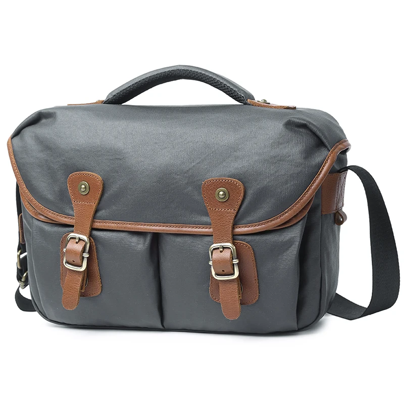Waterproof DSLR Camera Messenger Bag for Canon Nikon Fujifilm Small Canvas Shoulder Bag for Lenses