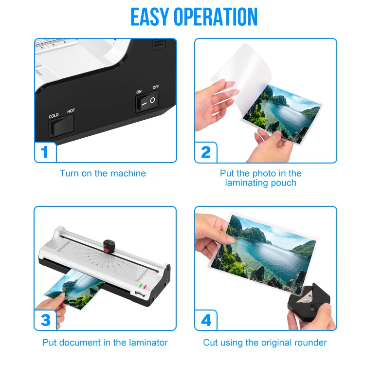 Willing Small Photo Paper Laminating a4 laminator machine   Desktop Laminator For Office School