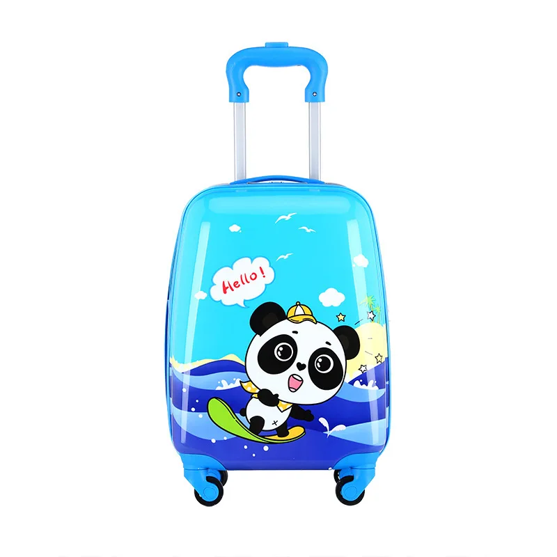 Bulk Wholesale Children Travel Suitcase Box High Quality Cartoon Print Scooter Suitcase Fashion Kids Ride On Luggage