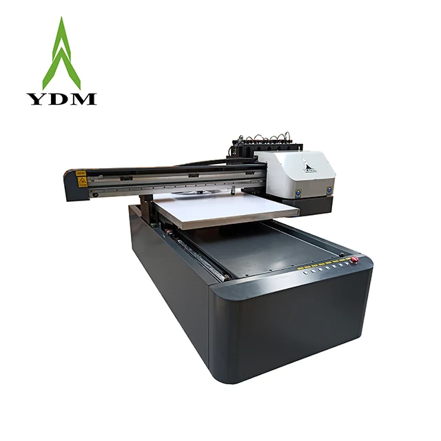 YDM  A1 UV DTF 6090 flatbed printer glass bottles gift box printing machine with varnish