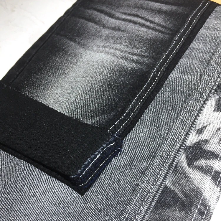 12oz thick denim fabric black denim fabric for men jeans wholesale in china roll of stock fabric prices