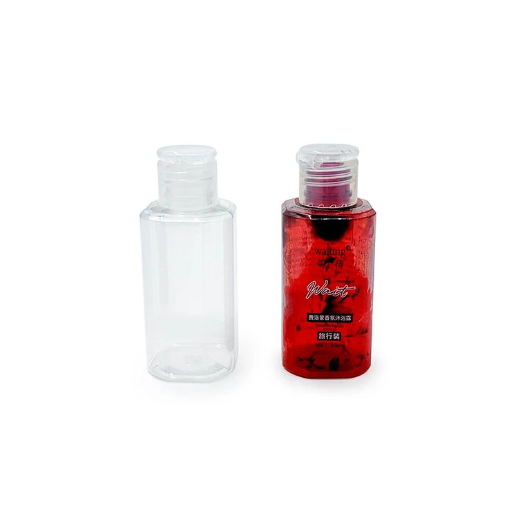 Stock!! 50ml 100ml PET Hand Sanitizer Gel Bottle Flip Top Cap Disc Top Cap PET Plastic Bottles Manufacturer