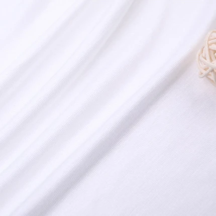 White 180g spandex jersey bamboo fiber T-shirt vest camisole casual wear sportswear fabric