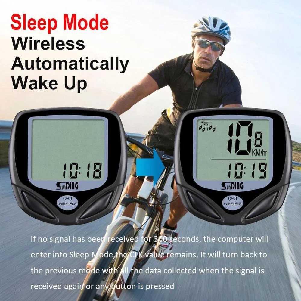 Sunding Wireless bike Computer Bicycle Computer bike Speedometer Cycling Odometer Bike Meter Cycle Tracker Mph Outdoor rainproof