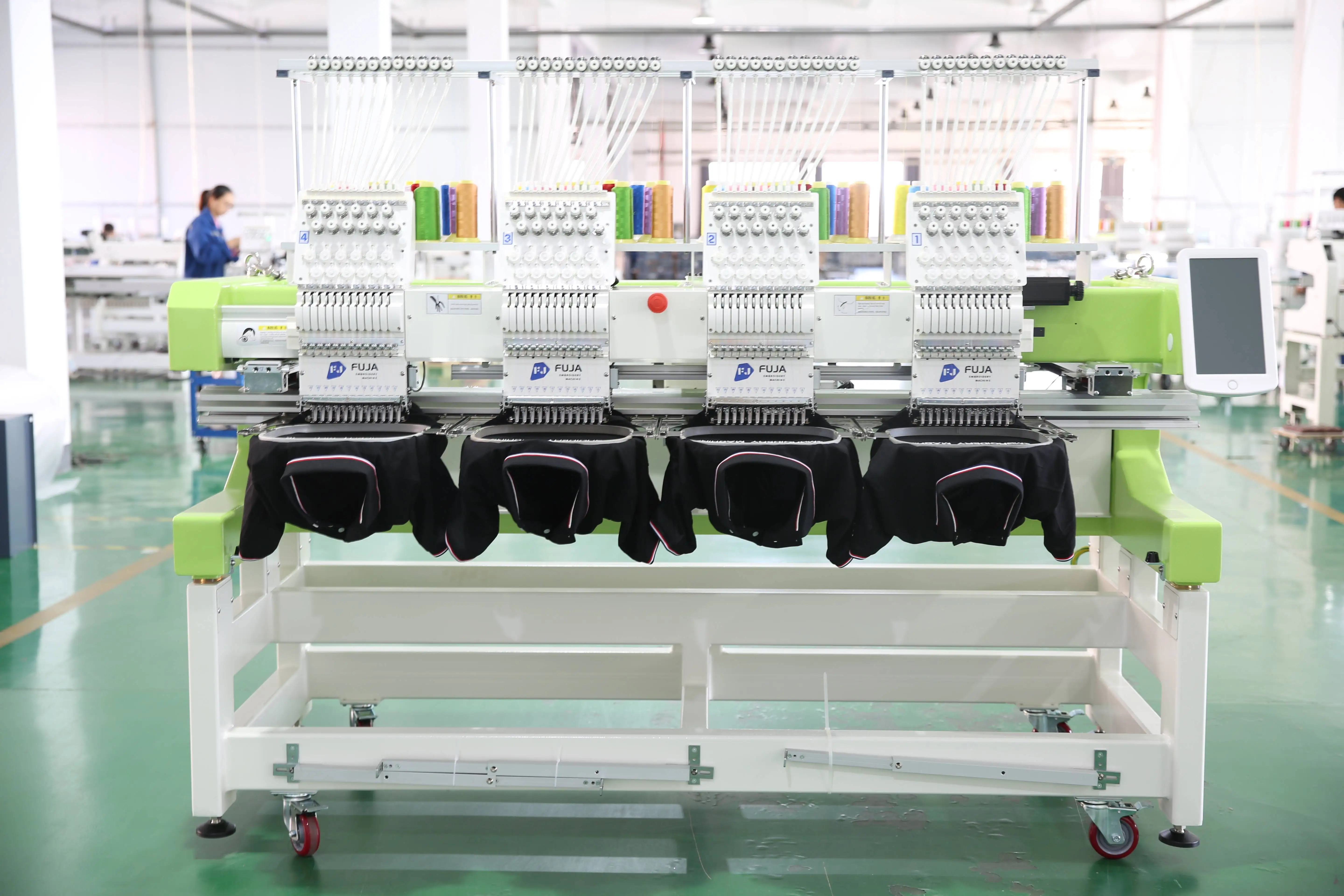 Multi 4 Head Flat Embroidery Machine Computerized Automatic 9 12 15 Needles 4 Heads High speed Embroidery Machine Four Heads