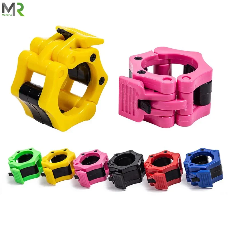 MR Wholesale Fitness Weightlifting Quick Release Non Slip Locking Barbell Clamp Weight Barbell Collar