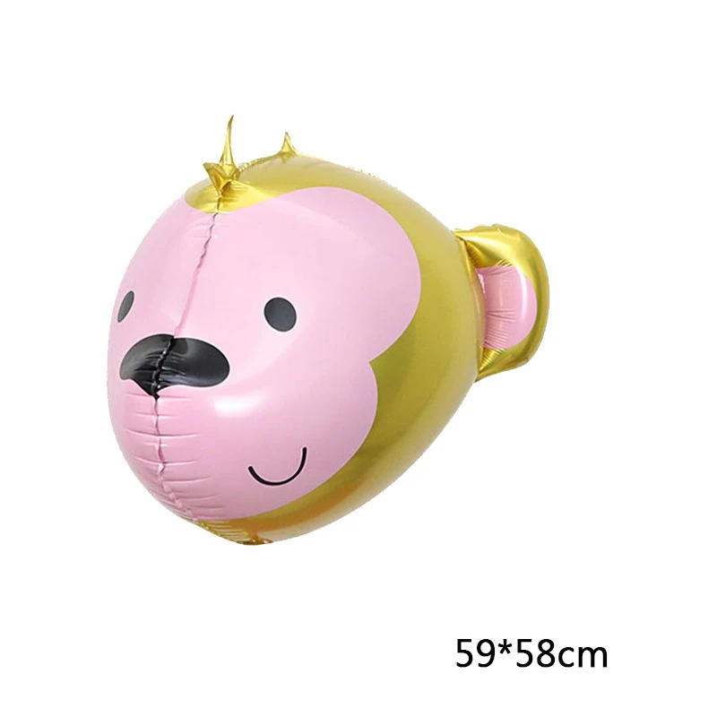 4D воздушные шары из фольги в виде головы животных Уличные декоративные с мультяшными героями