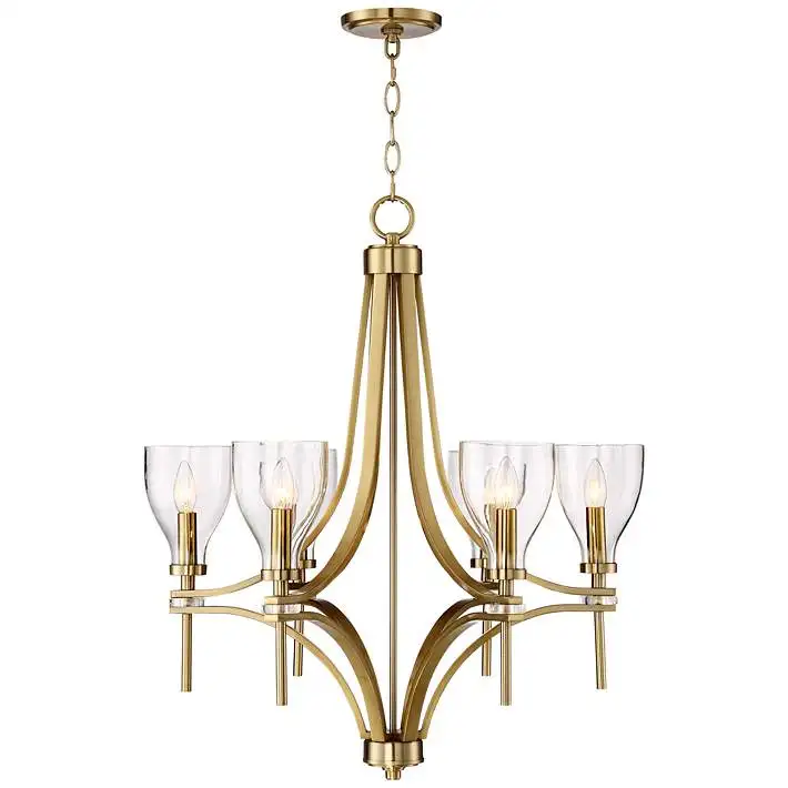 Glass pendant light modern brass black light fixture wrought iron chandelier