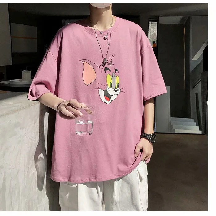 Unisex Streetwear Style OEM&ODM Cat Print on Demand T Shirt