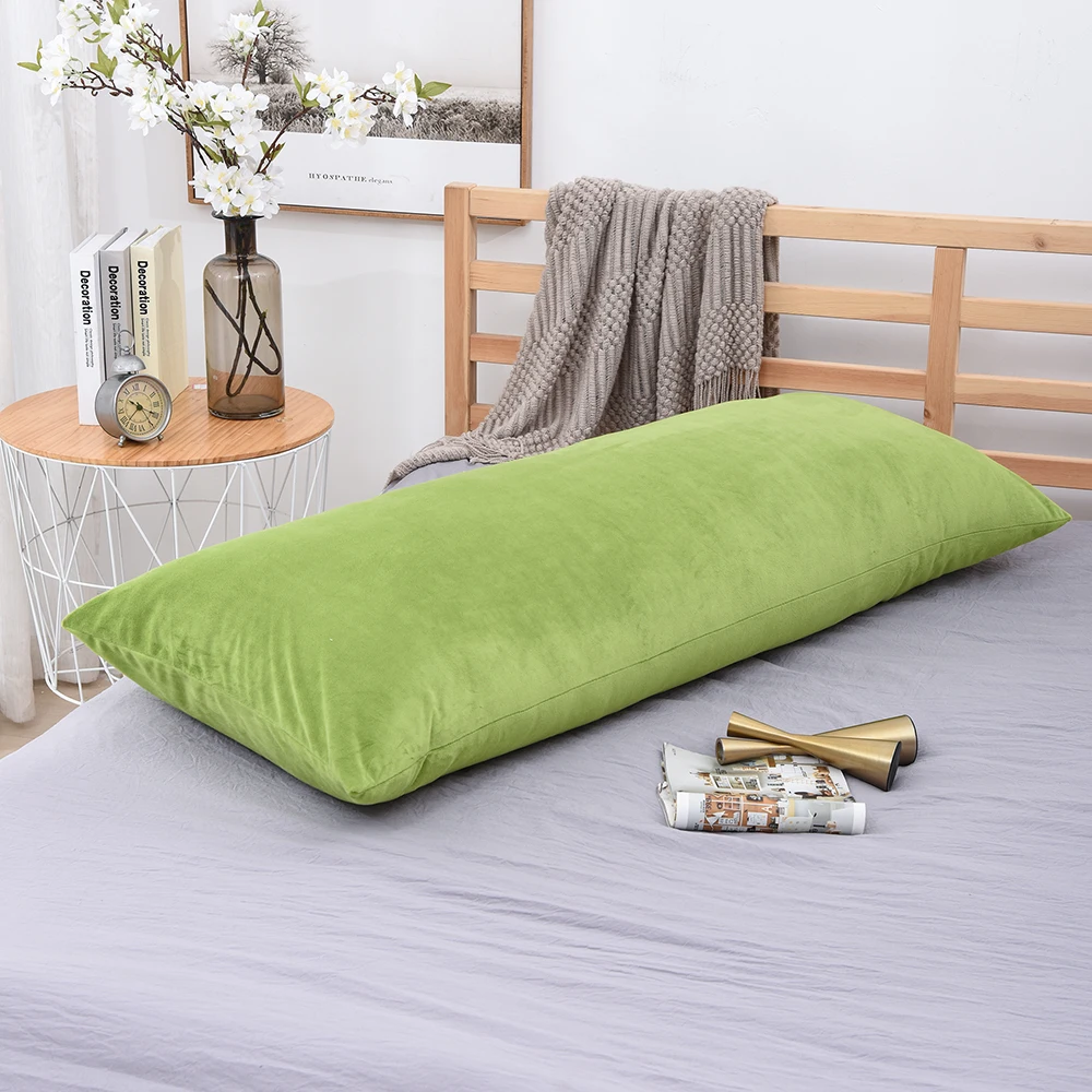 Solid color custom rectangle pillows cover long body pillow china factory price in stock