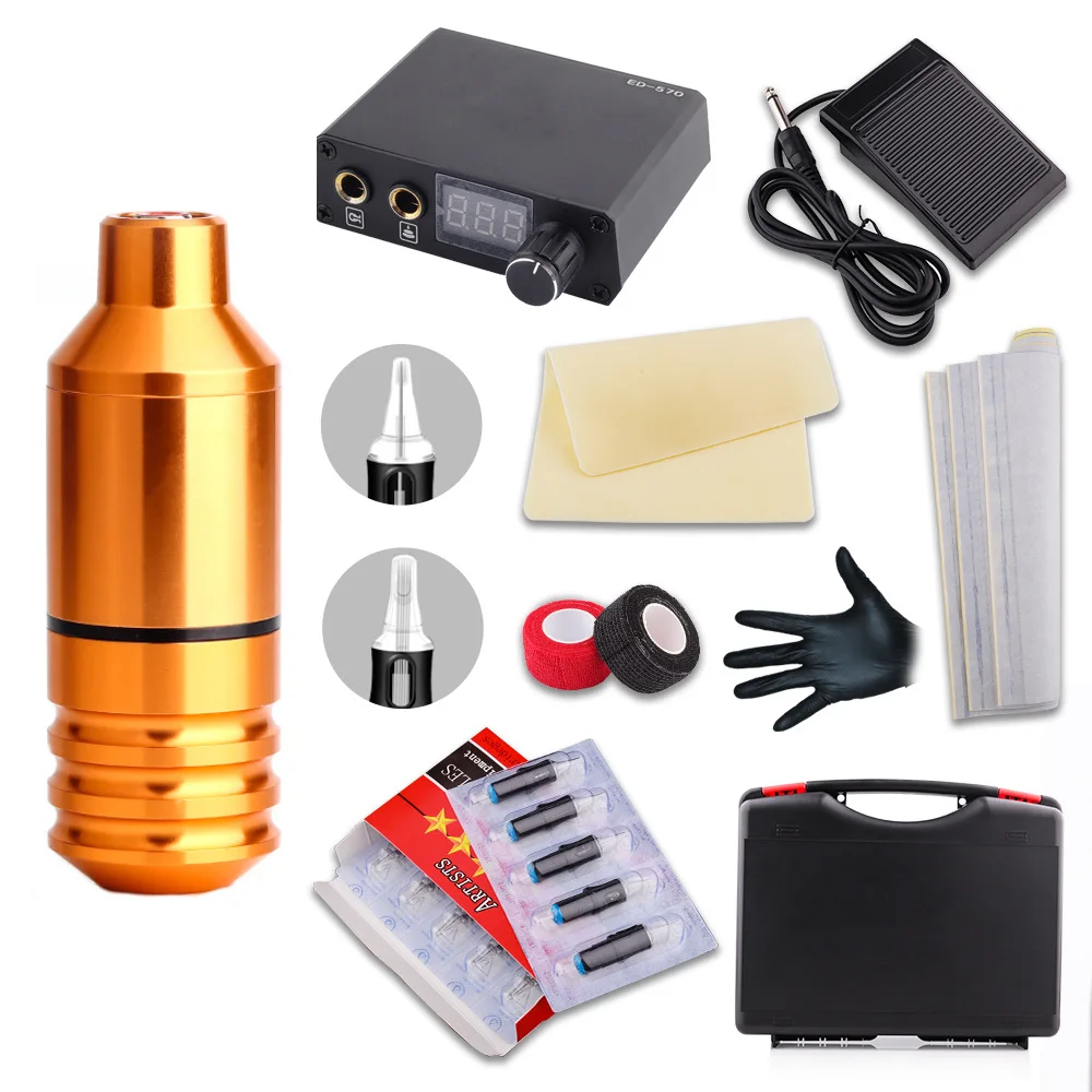Wholesale Tattoo Supplies Rotary Short Pen Tattoo machines Kits tatto Set Professional Tattoo Kits