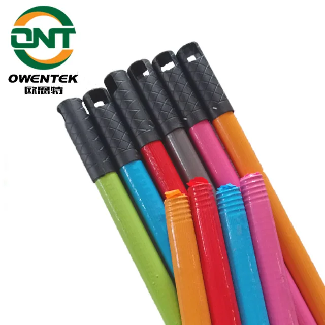 Less Than 1 Dollar Owentek 120cm Ribbed PVC Coated Broom Stick Colored Mop Handle Household Items