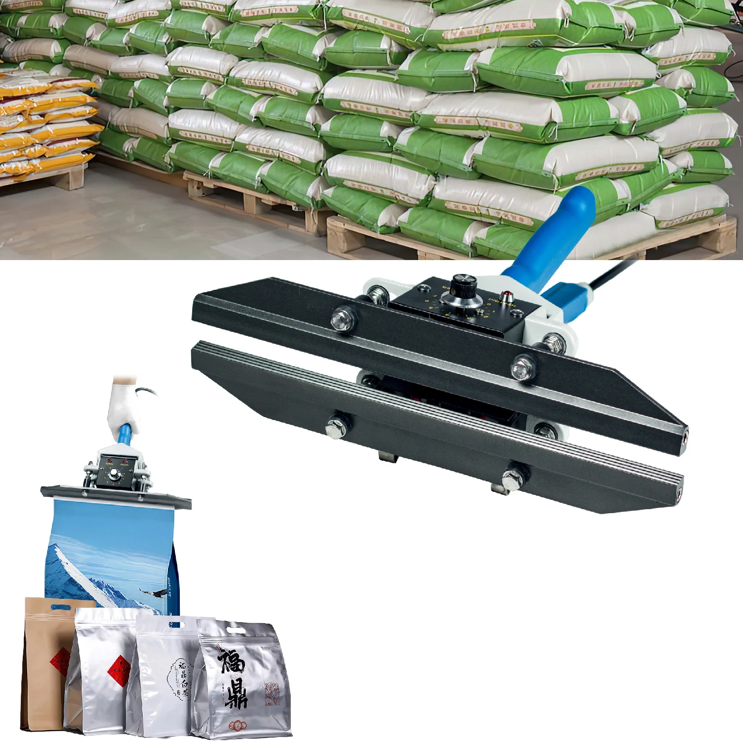 sellador de bolsas plasticas FRK-200 Direct heat hand impulse sealing machine/aluminium bag heat sealer Hand Jaw Sealing Machine