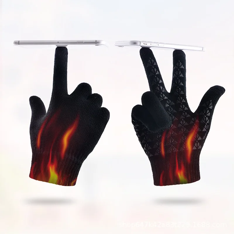 Зимние перчатки для мужчин и женщин теплые сенсорного экрана с теплой мягкой вязаной