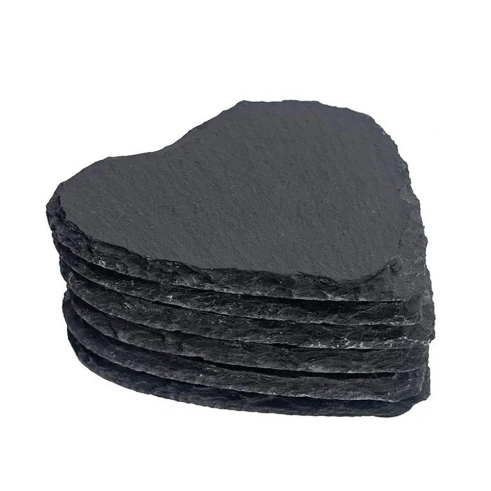 factory direct custom black heart shape slate plate slate cheese board